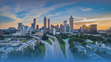 Skyscraper panorama of Atlanta Georgia for HR Data Analytics and AI Summit 2024