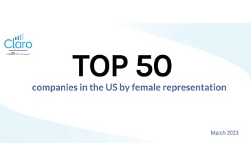Top 50 US employers by female representation